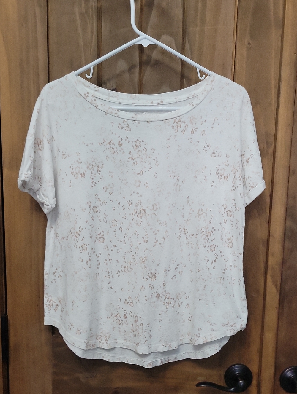 Light Cream Short Sleeve Relaxed Tee